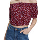 VERO MODA Women's Tatum Floral Top Red Size X-Large