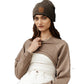VERO MODA Women's Alia Ultra Cropped Sweater Brown Size Medium
