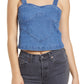 VERO MODA Women's Genoa Denim Camisole Blue