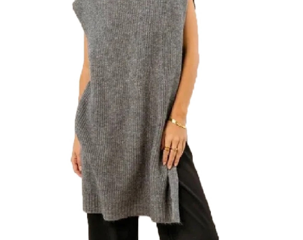 VERO MODA Women's Devi Long Vest Gray