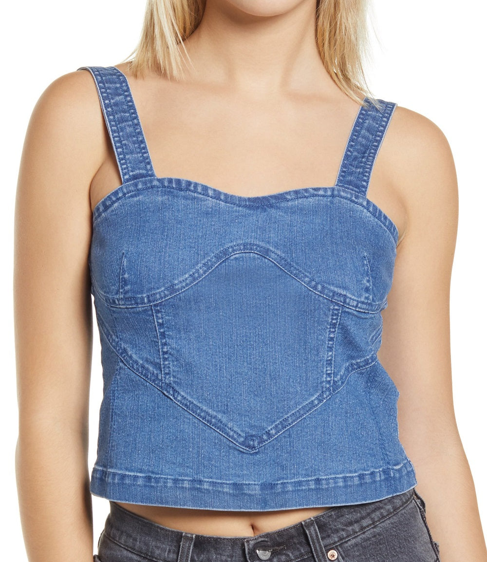 VERO MODA Women's Genoa Denim Camisole Blue