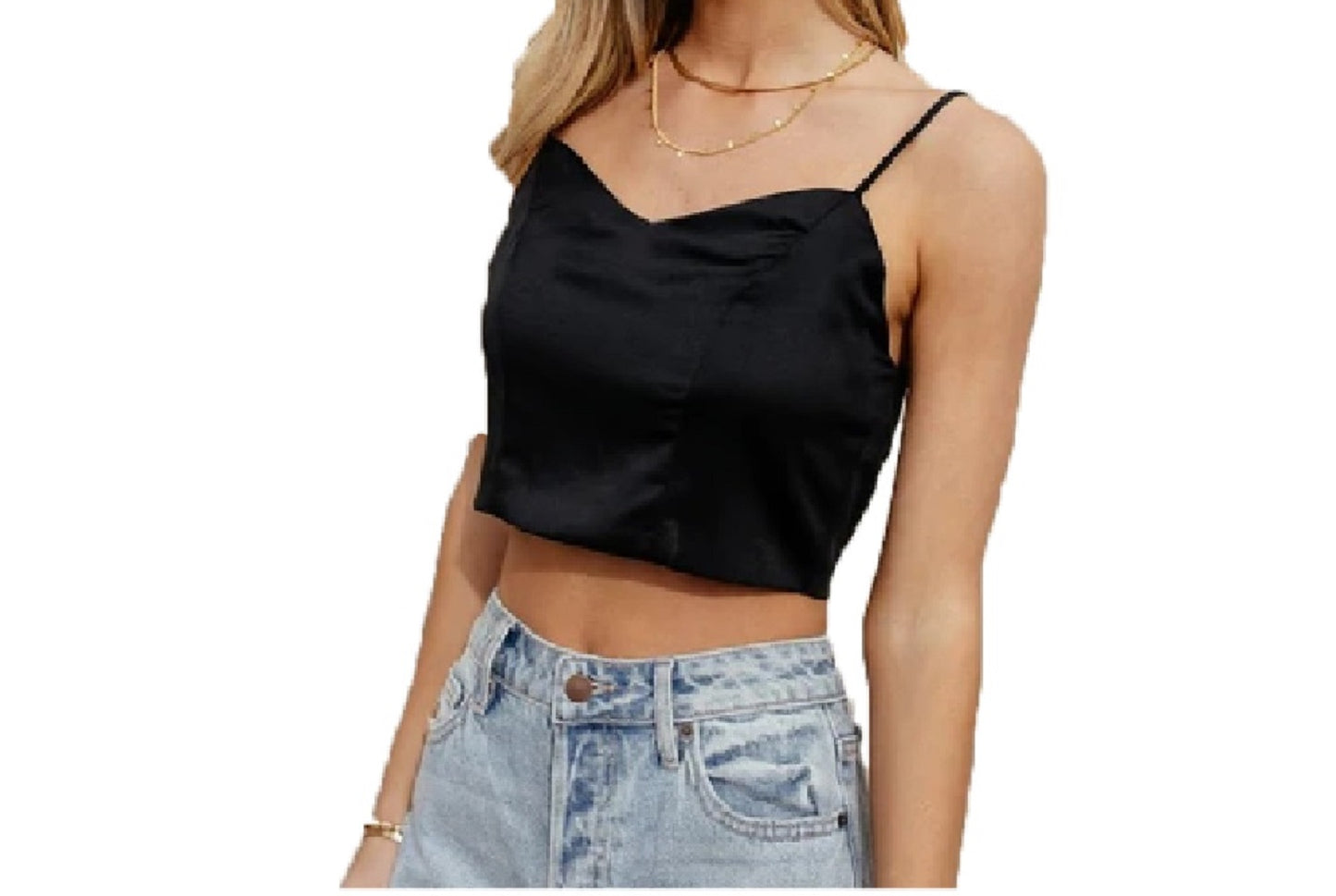VERO MODA महिलाओं के लिए सिएरा कैमीसोल काला, बड़ा साइज़