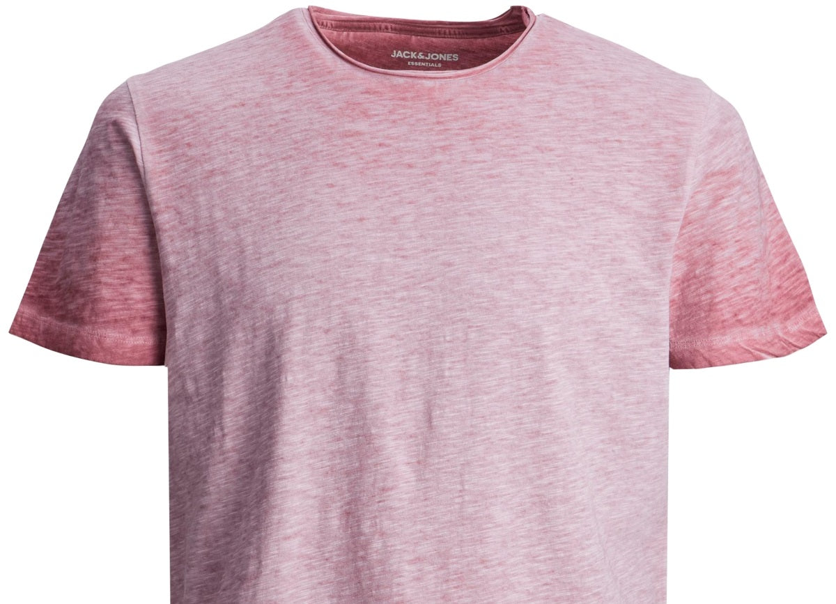 Jack & Jones Men's Overdyed T-Shirt Red Size X-Large