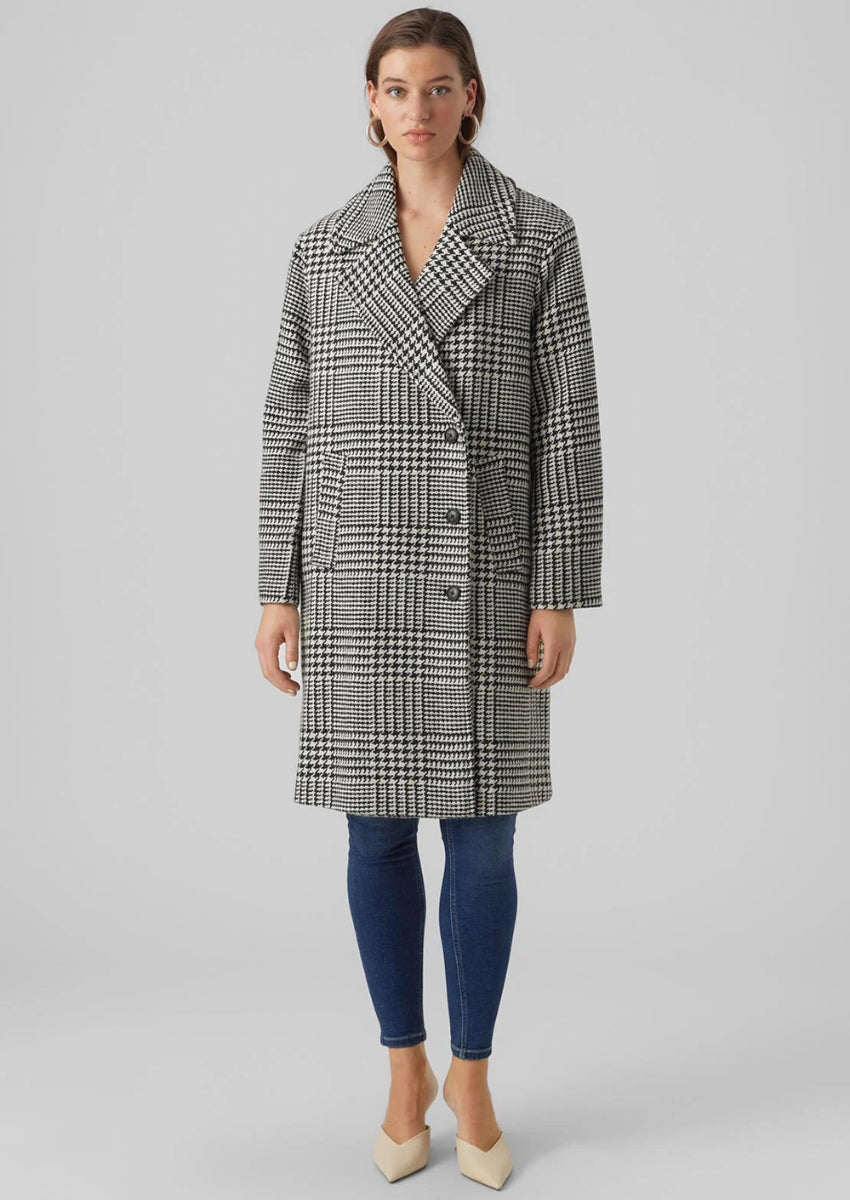 Vero Moda Hanna Notch Collar Coat Black Size S