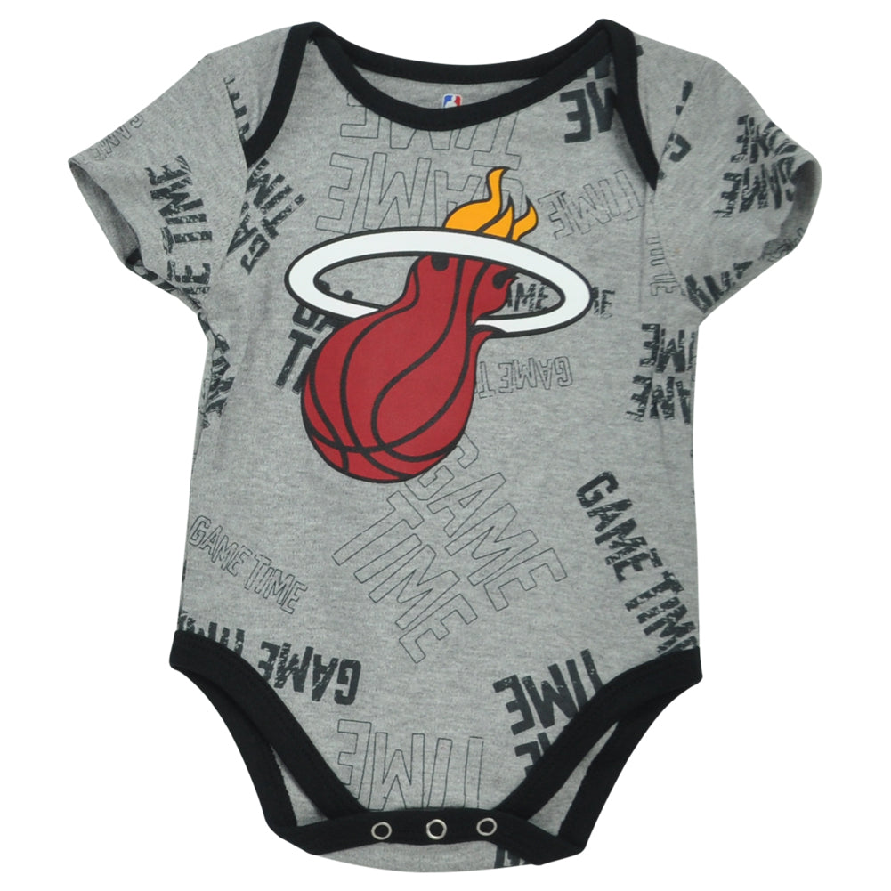 NBA Miami Heat Toddler Kids Black Mascot Short Sleeve Fueguito Tshirt Fan Tee