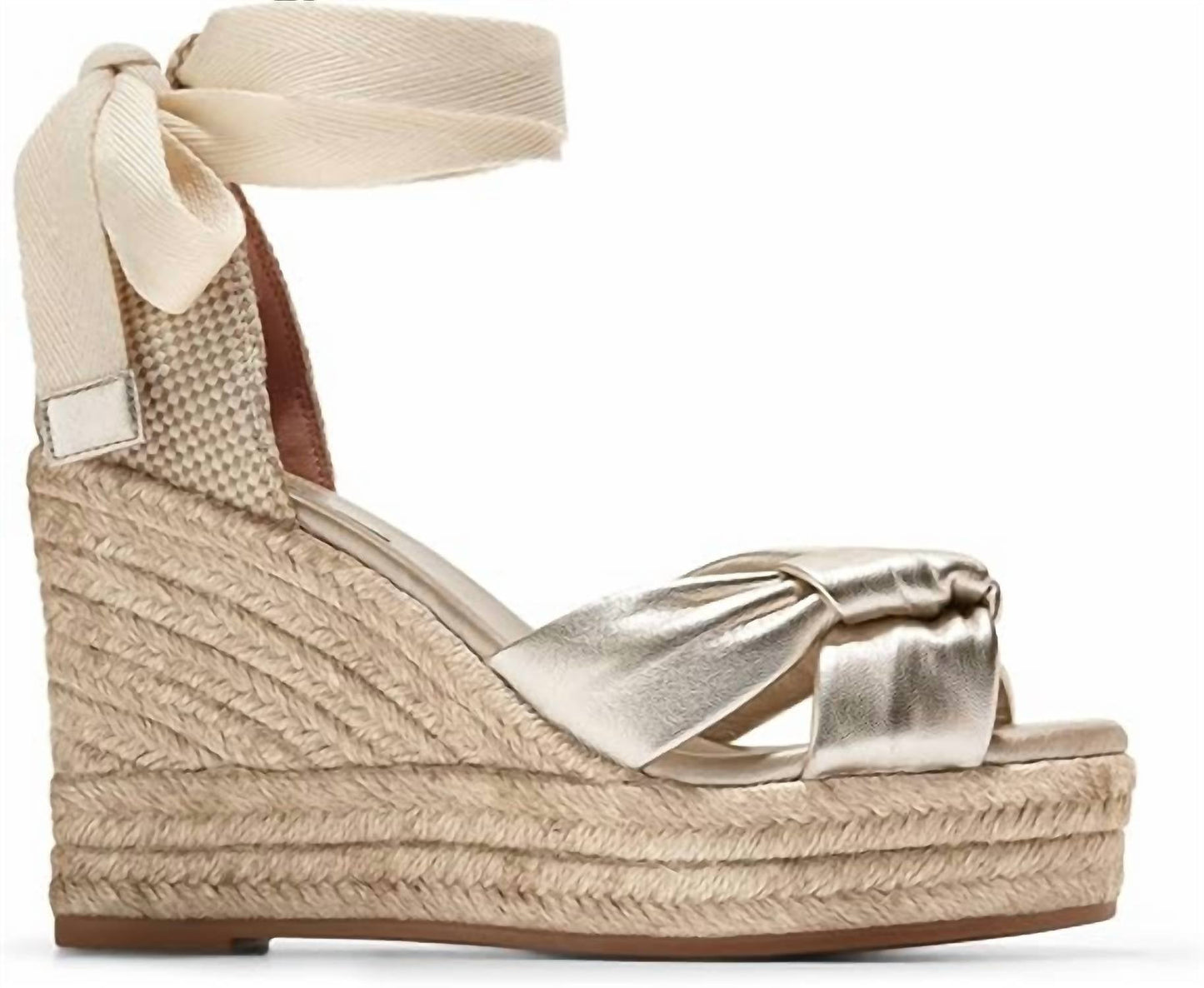 Cole Haan - महिलाओं के क्लाउडफील हैम्पटन वेज हील्ड सैंडल
