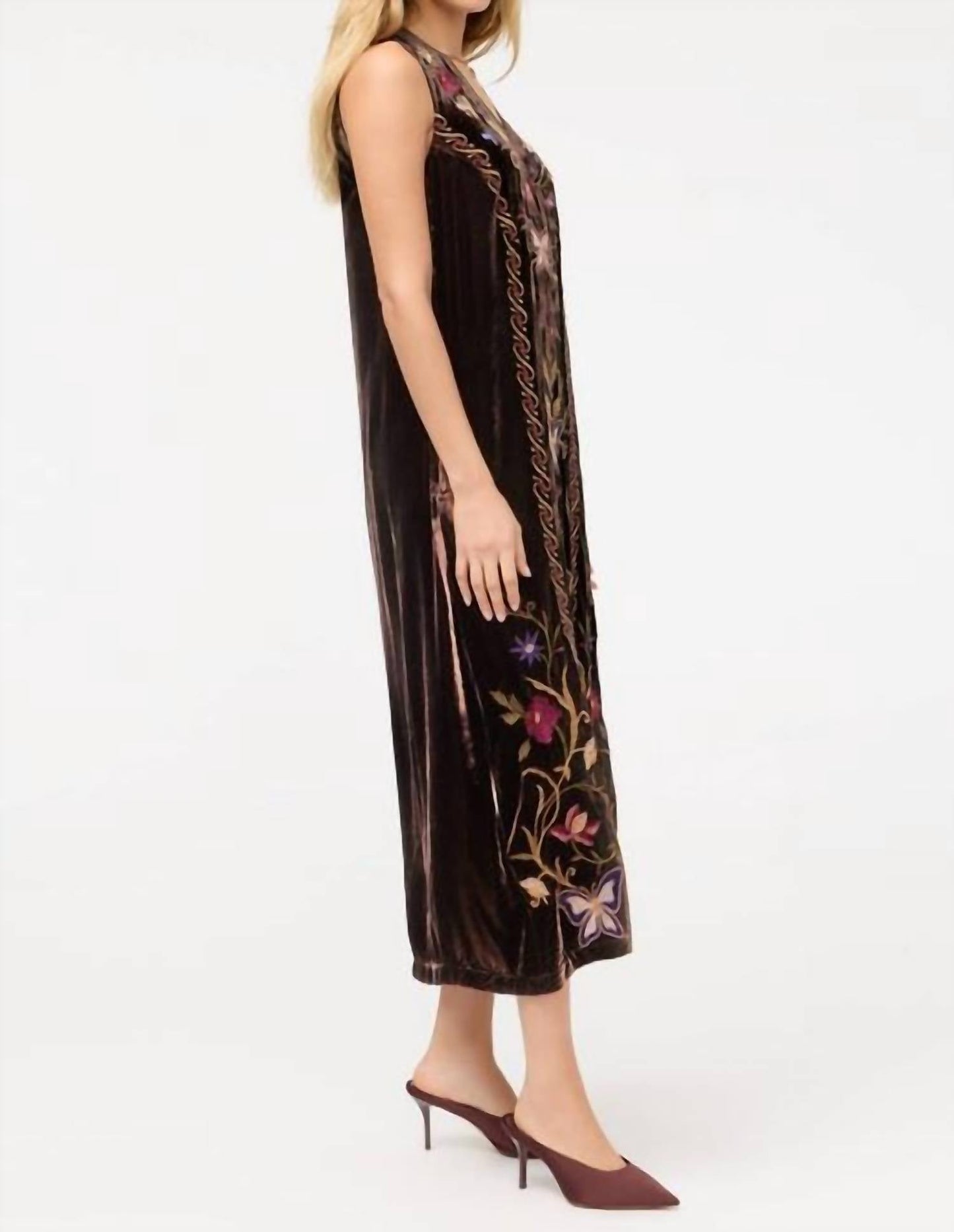 Johnny Was - CARMINA VELVET V‑NECK TANK DRESS
