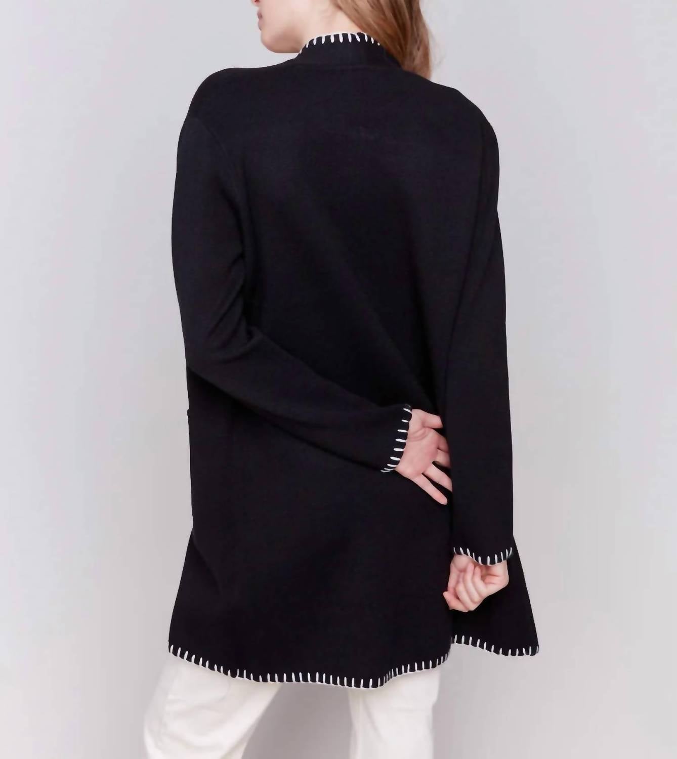 Charlie B - Blanket Stitch Long Cardigan