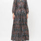 Oliphant - Cuff Sleeve Tie Waist Maxi Dress