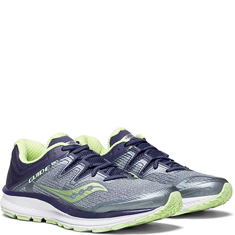 Saucony Women's Guide ISO Running Shoes Fog/Purple/Mint
