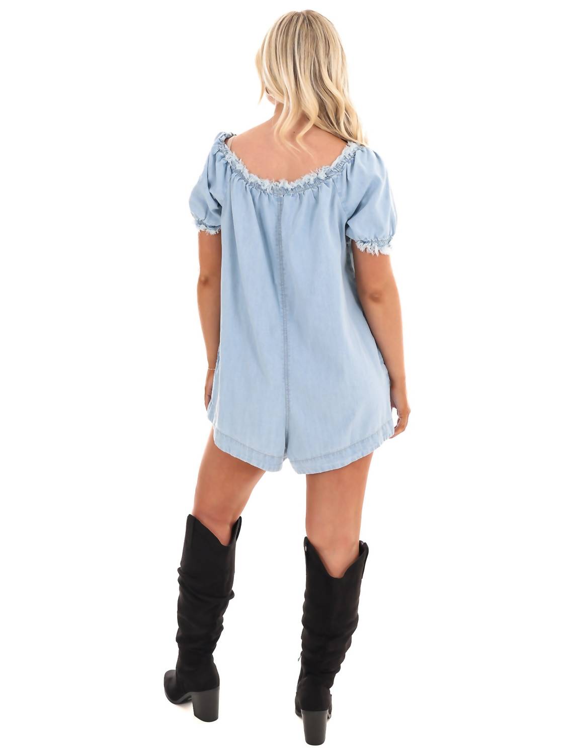 Free People - Daisy Denim Babydoll Romper