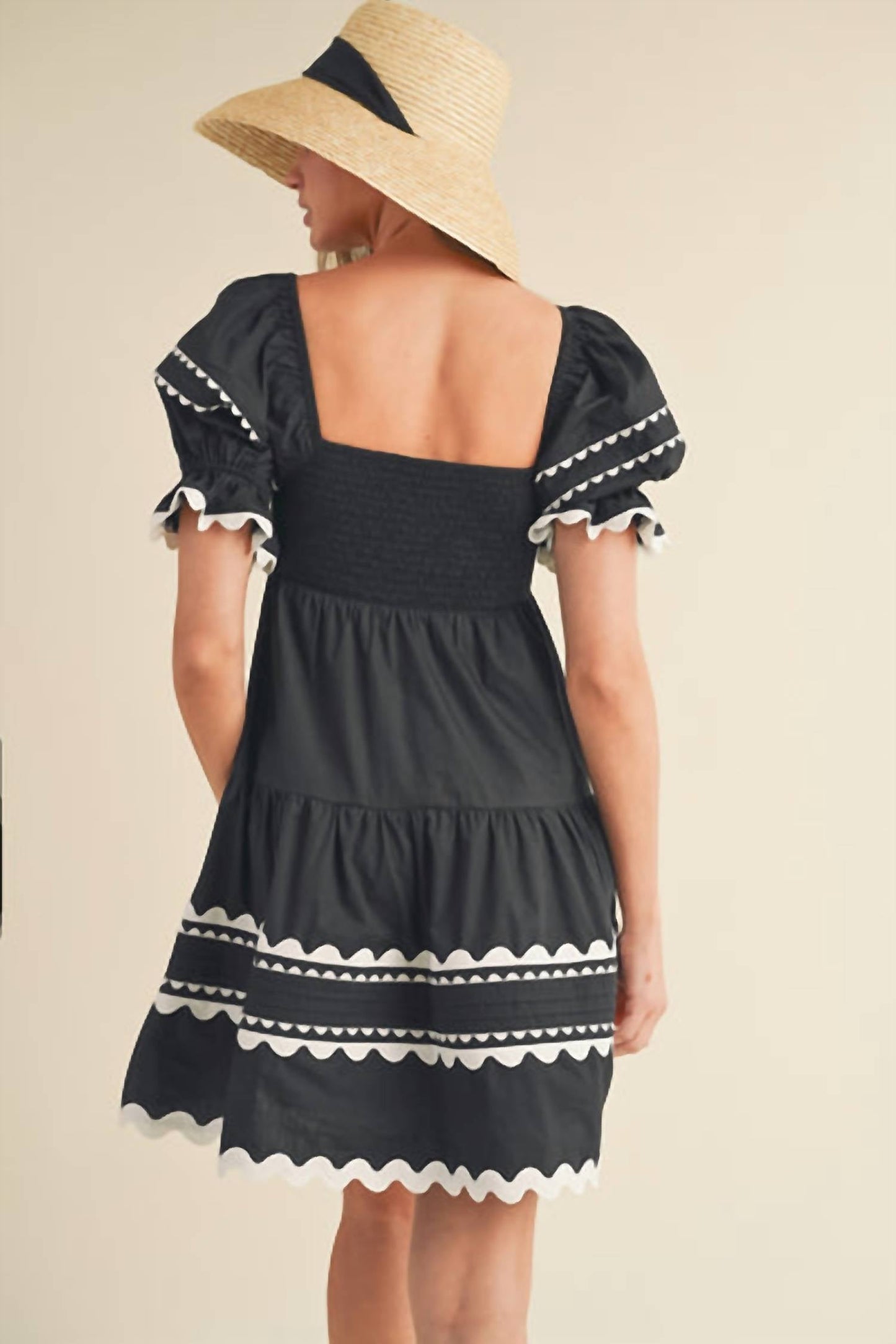&Merci - Grace Ric Rac Babydoll Mini Dress
