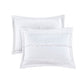 5 Piece Microfiber Ruffled Comforter Set - White California King