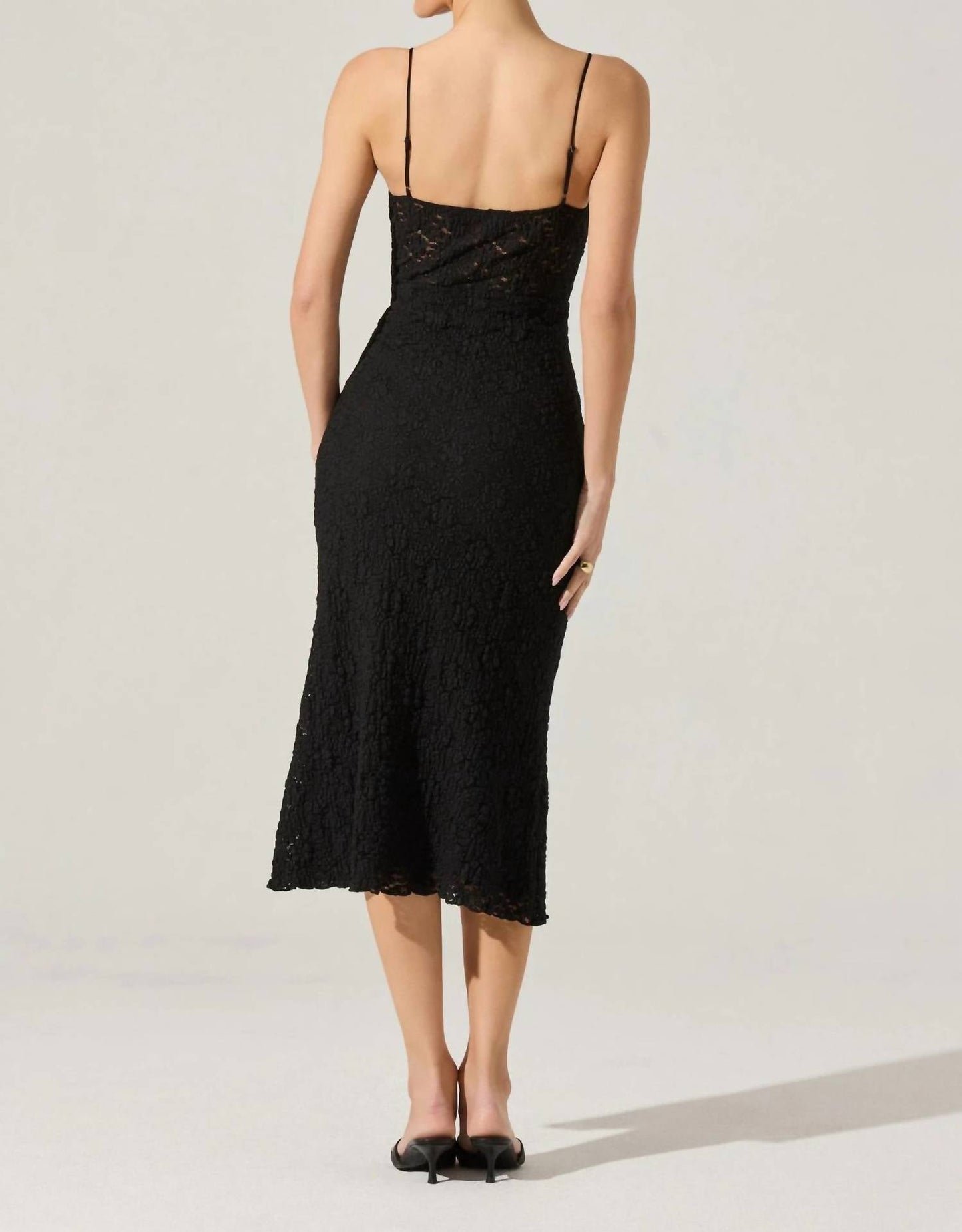 Astr - Women's Floral Lace Knit Dress