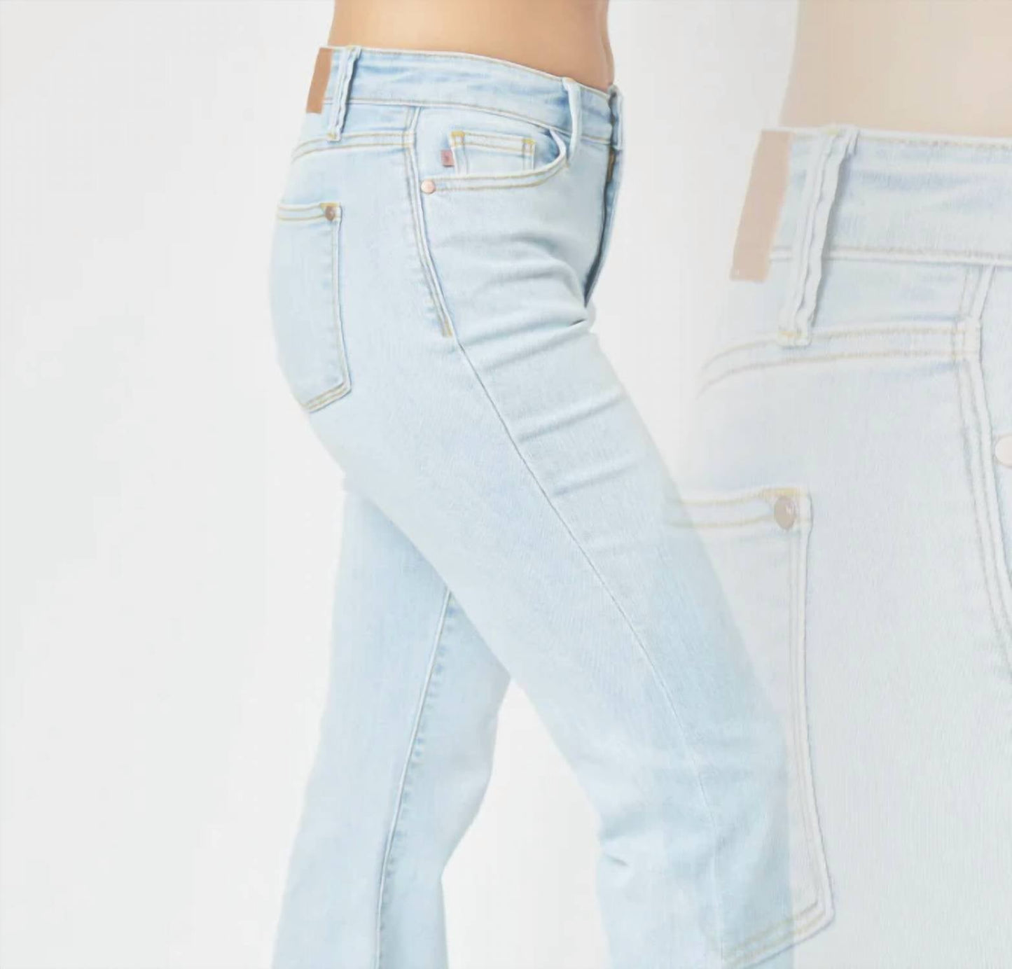 Judy Blue - Mid Rise Side Slit Bootcut Jeans