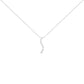 14K White Gold 3.0 Cttw Round-Brilliant & Baguette Cut Diamond S Shaped Graduated 18" Pendant Necklace (I-J Color, I2-I3 Clarity)