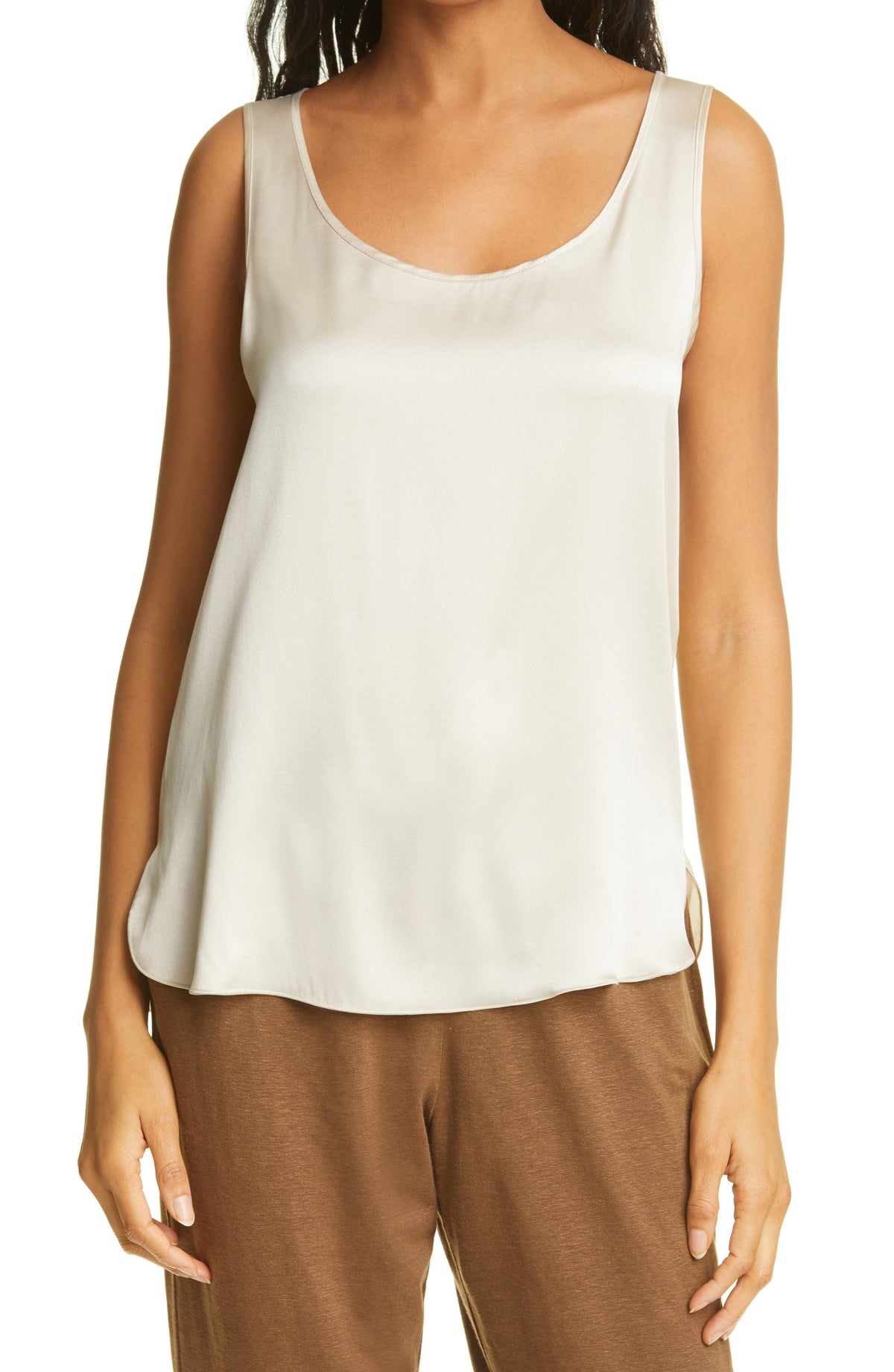 max-mara-leisure-womens-scoop-neck-stretch-silk-tank-beige
