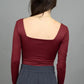Rd International - Stacy Front And Back Square Neck Bodysuit