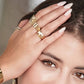 Eklexic - Women's Hammered Domed Ring