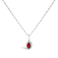 10K White Gold 5x3mm Green Emerald and Diamond Accent Halo Oval Shape 18" Pendant Necklace (I-J Color, I1-I2 Clarity)