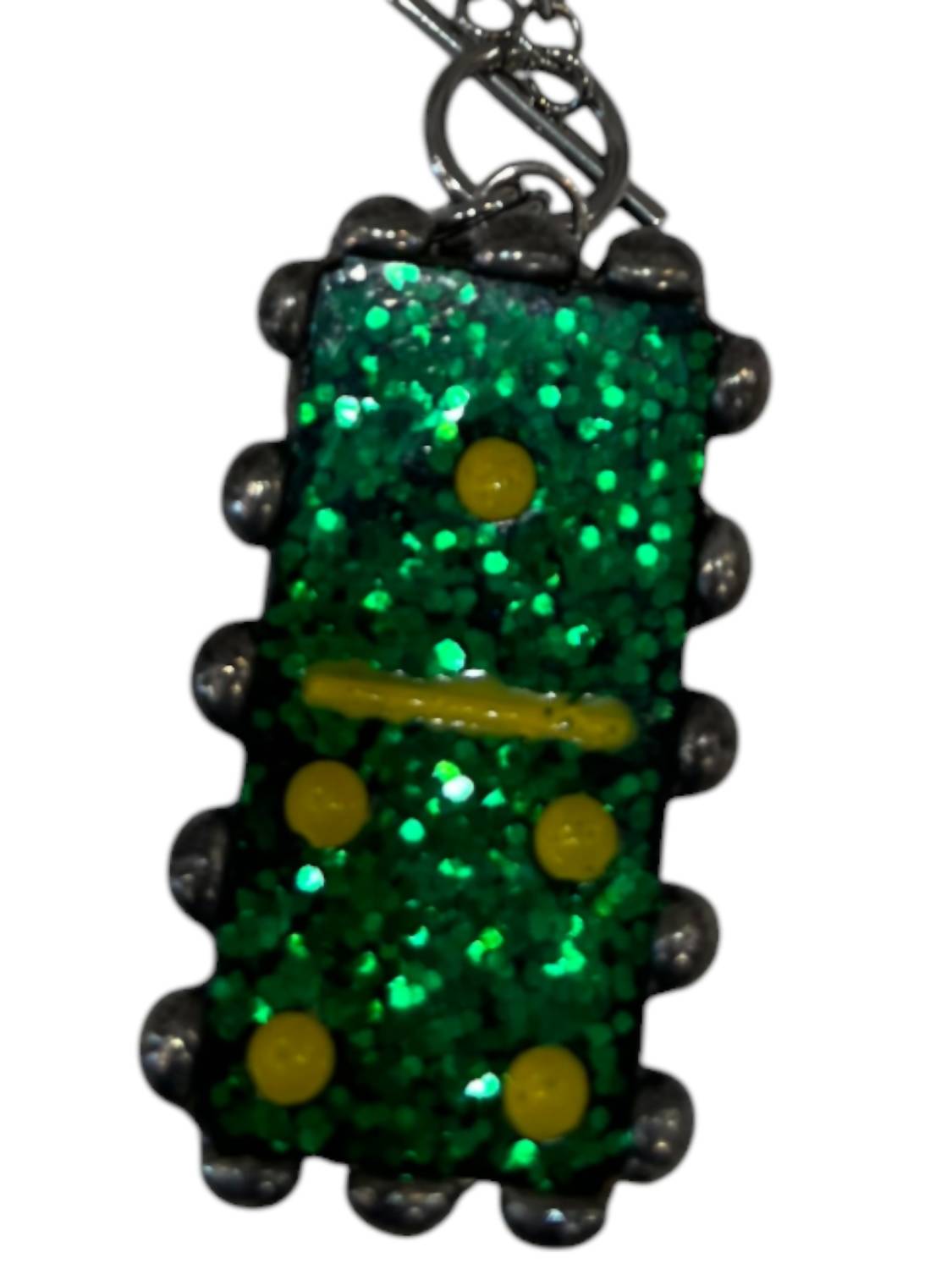 J.Coons - Women's Domino Glittered Necklace