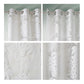 Palm Leaf Burnout Sheer Window Curtain White 50x63