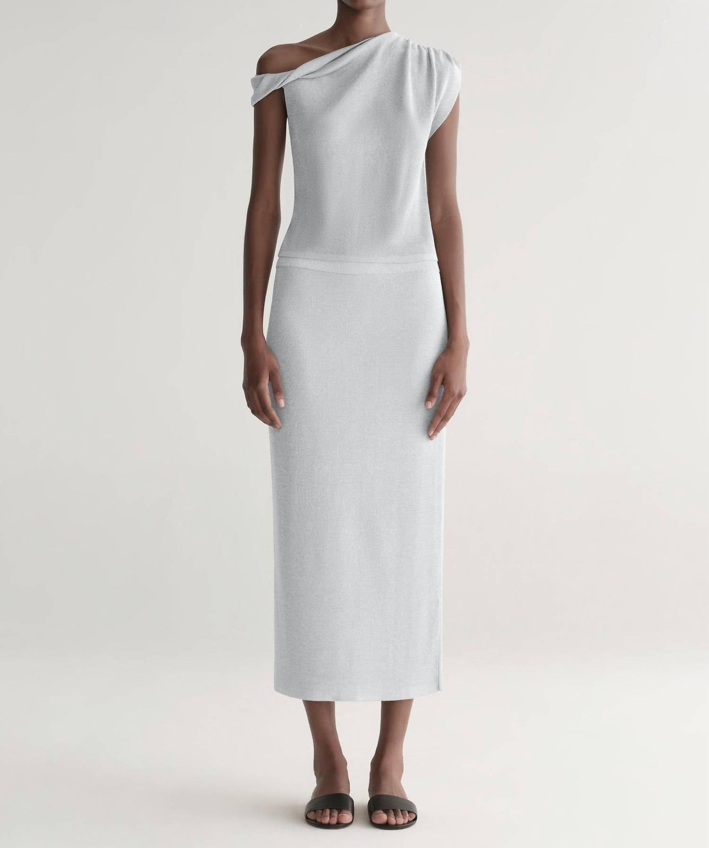 A.L.C. - Clover Metallic Knit Midi Skirt