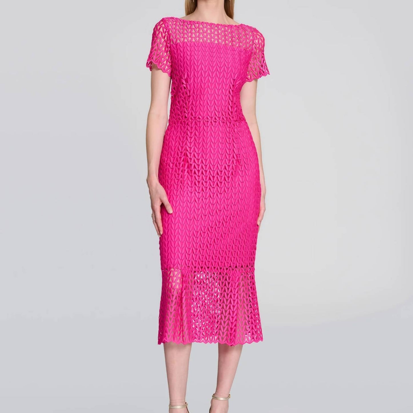 Joseph Ribkoff - Guipure Lace Flounce Dress
