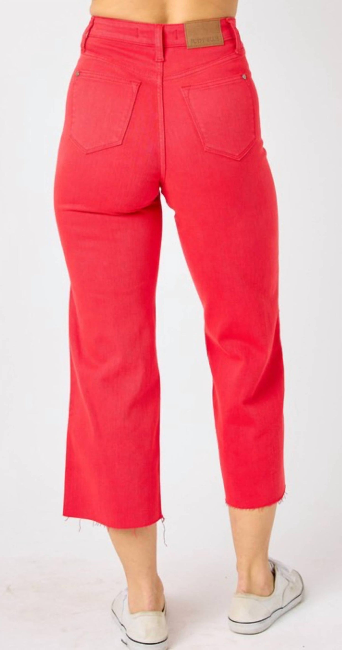 Judy Blue - Tummy Control Cropped Wide Leg Jean