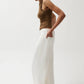 Pistola - Sydney High Rise Linen Bowed Wide Leg Jeans