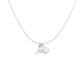 .925 Sterling Silver 1/6 Cttw Round Brilliant-Cut Diamond Accented Open Heart with Love 18" Pendant Necklace (H-I Color, I1-I2 Clarity)