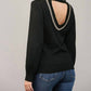 Fate - Chain Trimmed Open Back Sweater