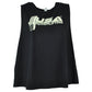 USA Powerlifting Weight Gym Black No Sleeve Crew Womens Ladies Tshirt Tee