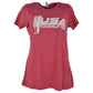 USA Powerlifting Weight Gym Magenta Crew Neck Womens Ladies Tshirt Tee