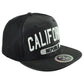 Top Level Cali California Republic Bear Black Flat Bill Leather Snapback Hat Cap