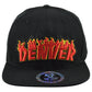 Top Level Denver City Colorado State US Adults Men Fire Flames Snapback Hat Cap