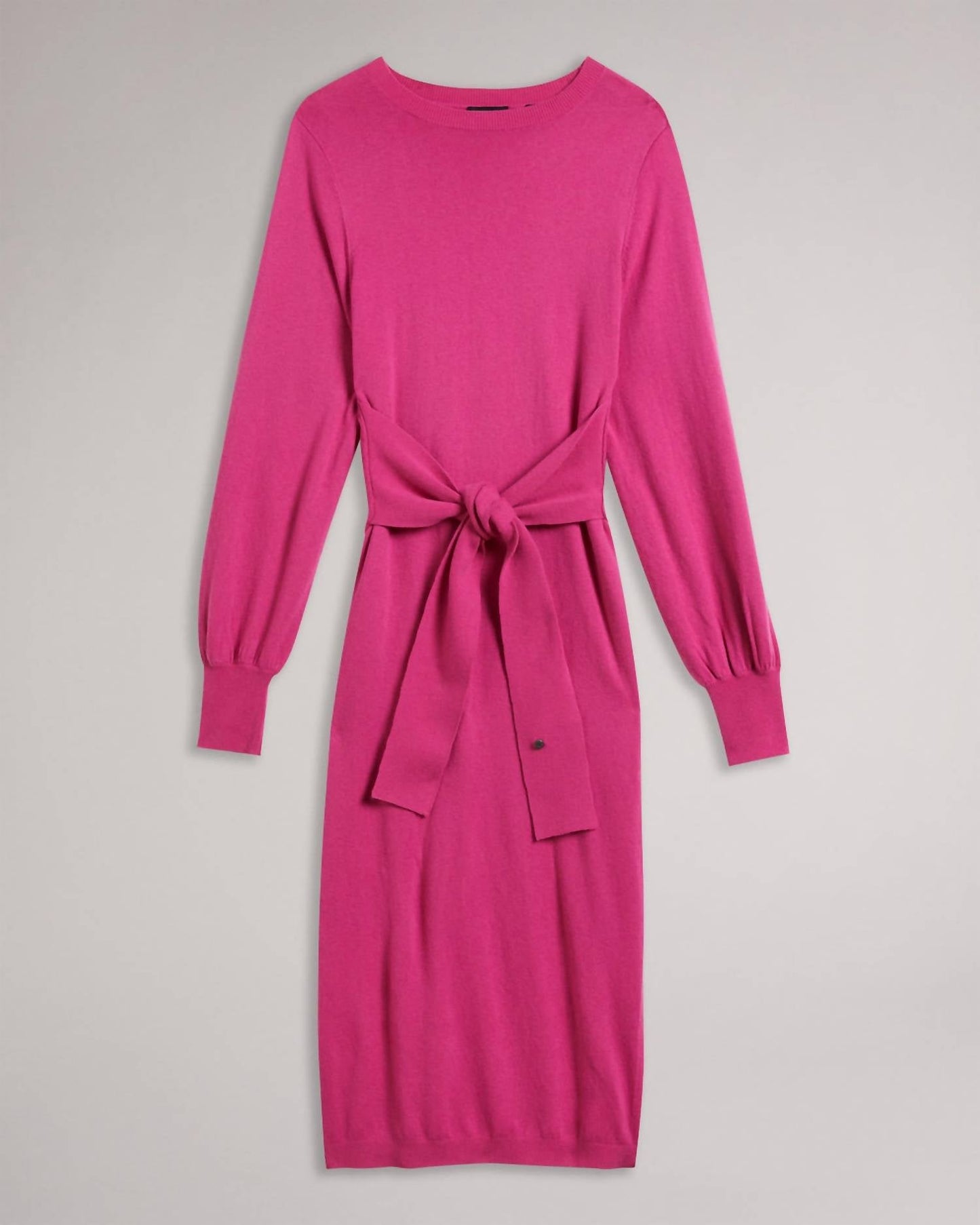 Ted Baker - Essya Slouchy Tie Front Midi Knit Sweater Dress