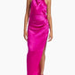 Amanda Uprichard - Elektra Gathered Silk Halter Gown