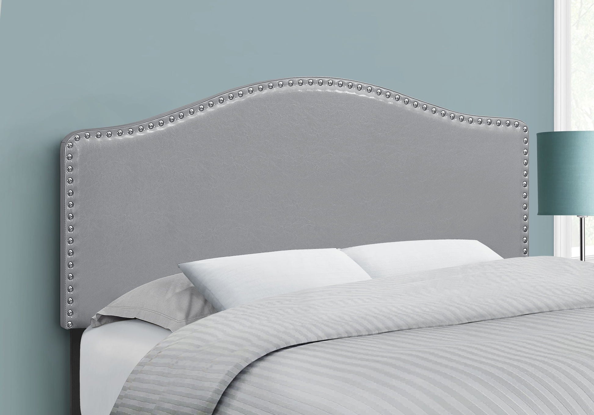 Full Size Upholstered Bed Headboard Only - Gray