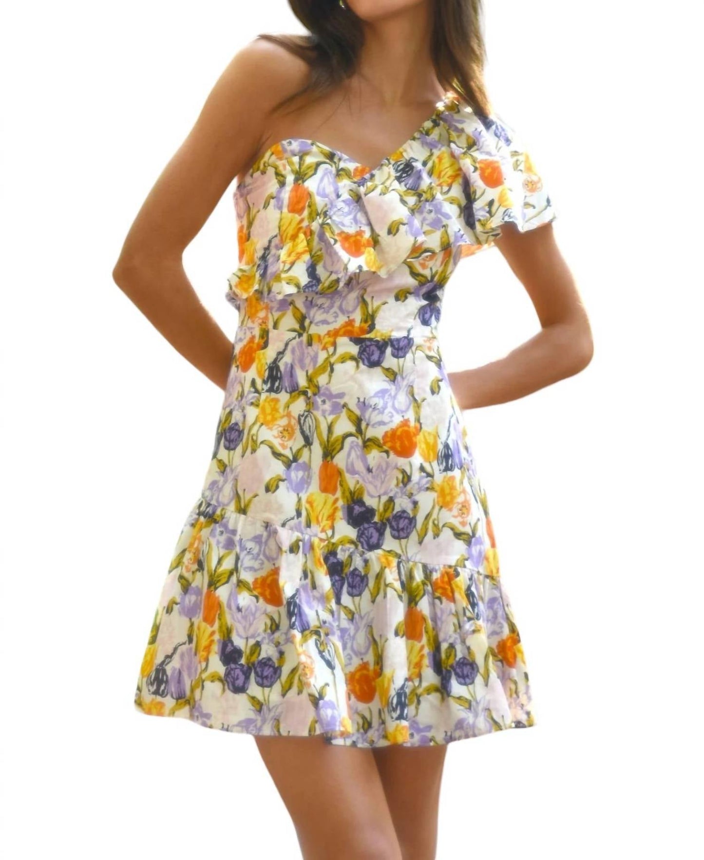 Adelyn Rae - One Shoulder Mini Dress