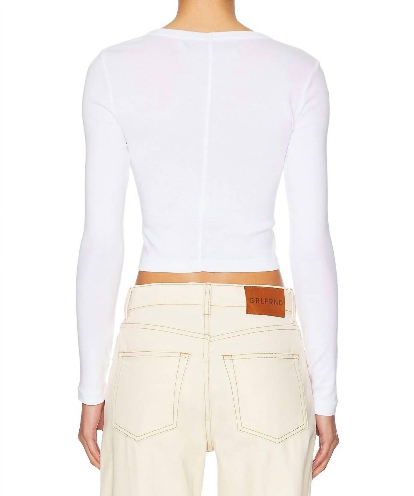 Enza Costa - Supima Baby Rib Long Sleeve Cropped Top