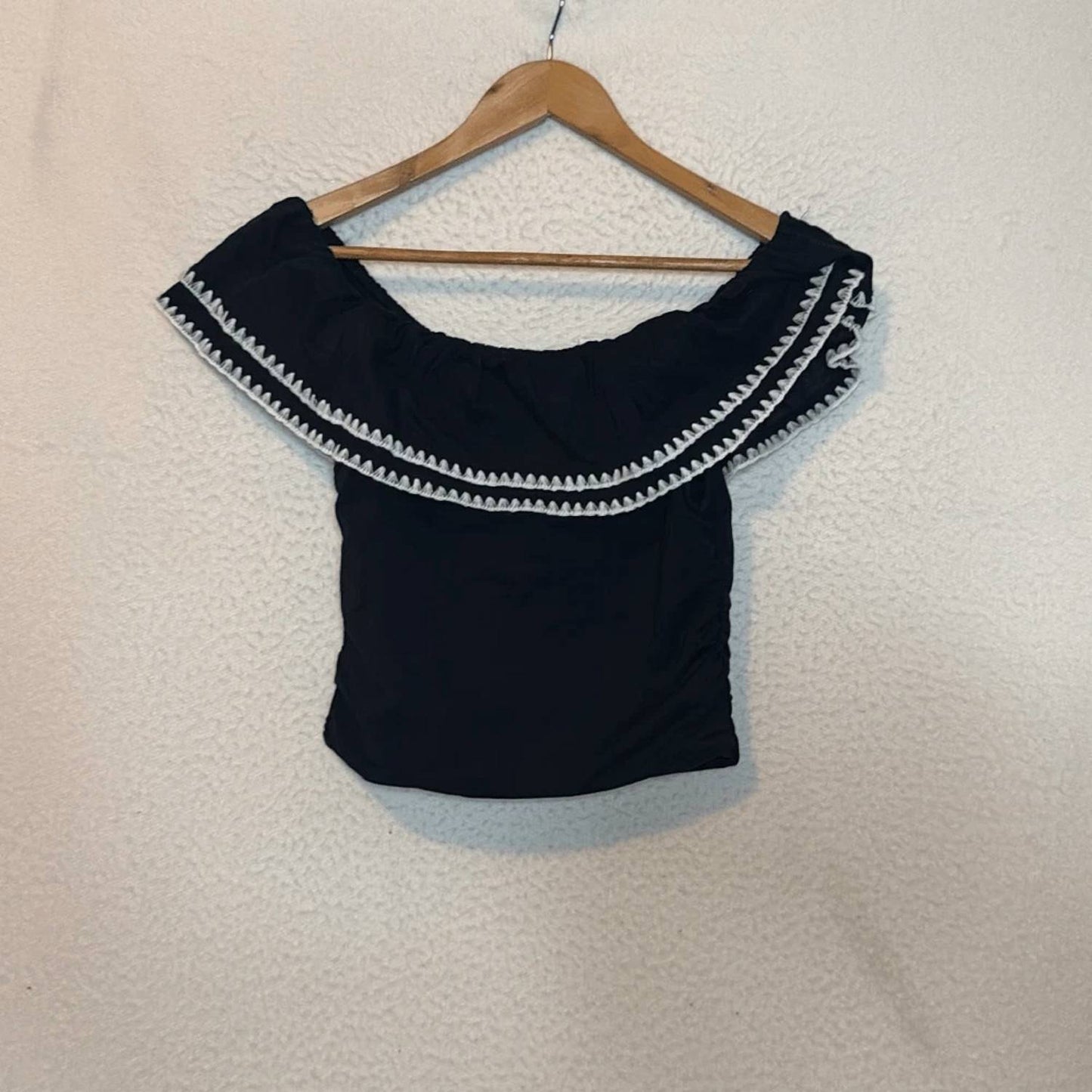 J.Crew - Off-the-shoulder Ruffle Top In Stretch Cotton Blend