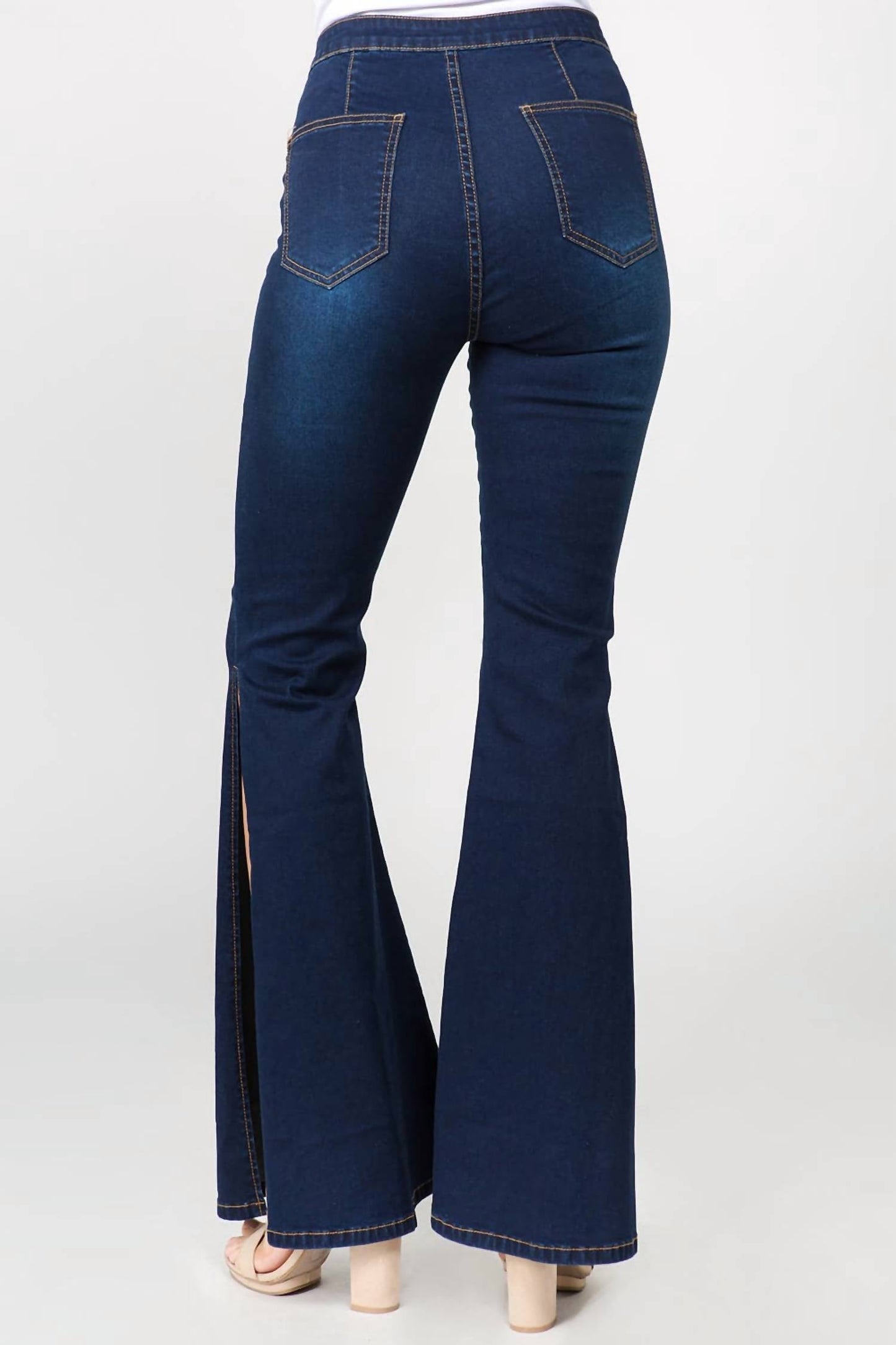 American Bazi - Chic Side Slit Flare Jeans