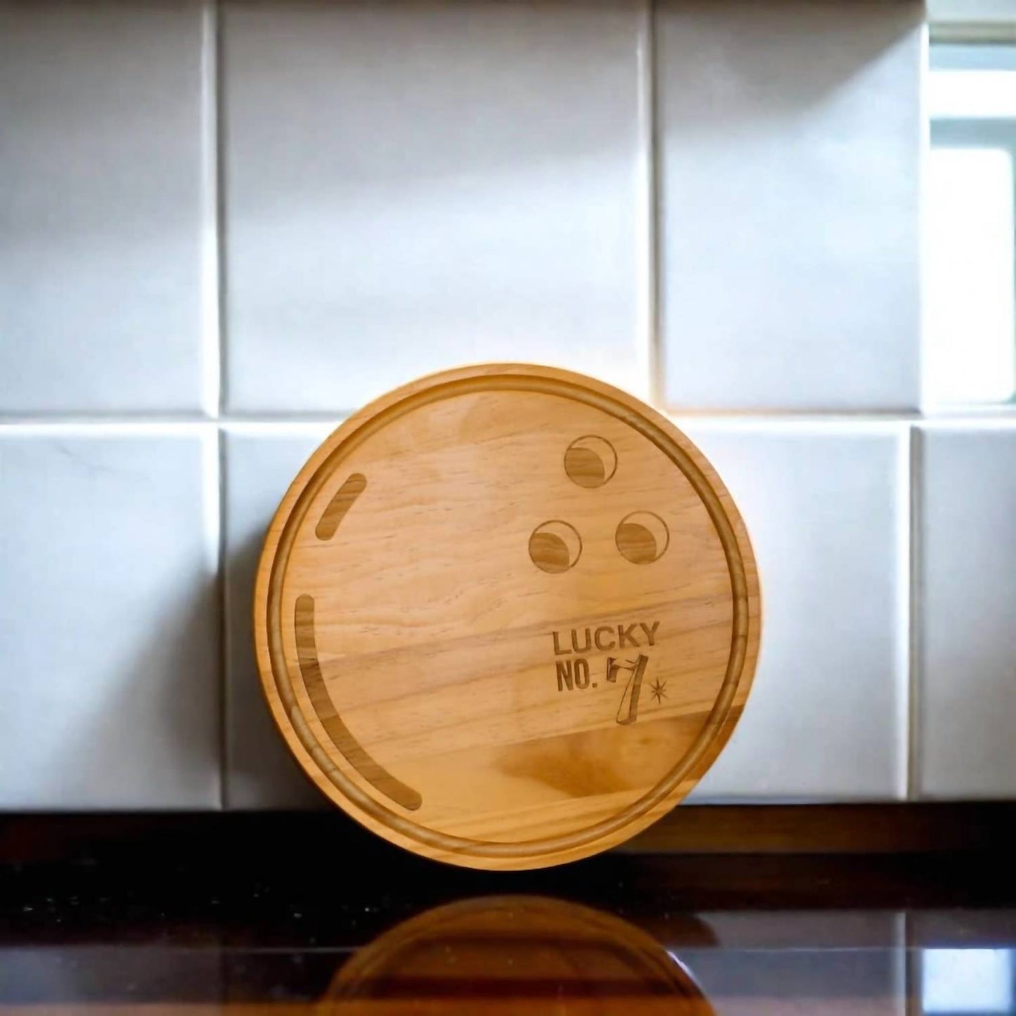 Creative Gifts International - Bowling Ball Wood Board