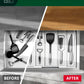 Utensil Drawer Organizer, White (5 Slots)