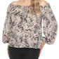 Joseph Ribkoff - Snakeskin Print Off-shoulder Top