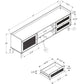72-Inch Transitional TV Stand Console with Storage
