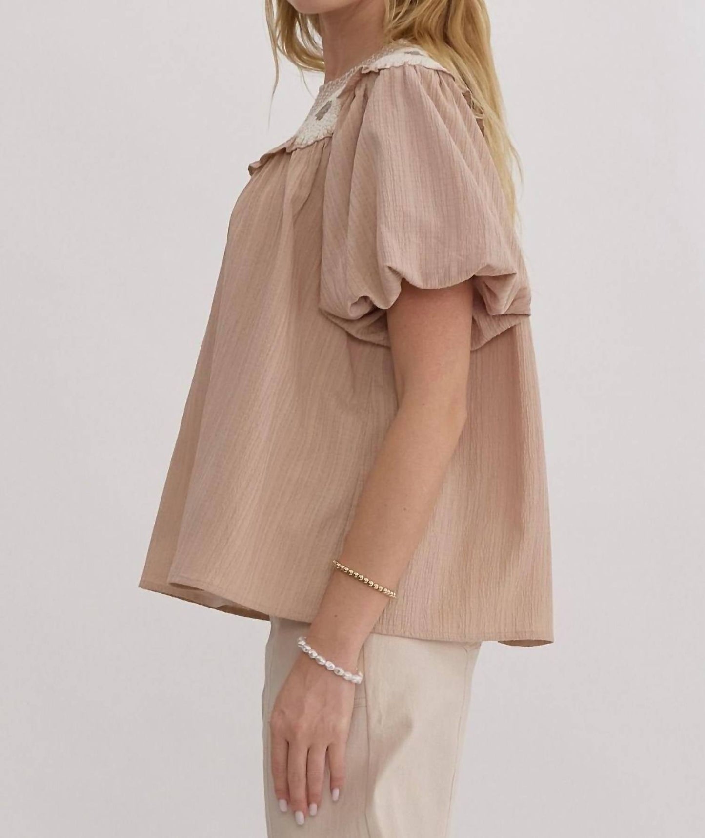 Entro - Puff Bubble Sleeve Top