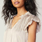 Current Air - Double Flutter Short Sleeve Blouse