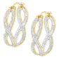 10K Yellow and White Gold 1/4 cttw Diamond Double Infinity Hoop Earrings (I-J Clarity, I1-I2 Color)
